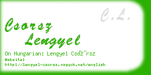 csorsz lengyel business card